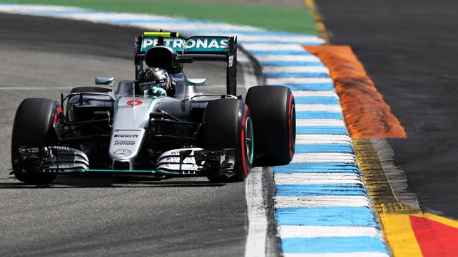 Nico Rosberg has topped all three practice sessions at Hockenheim