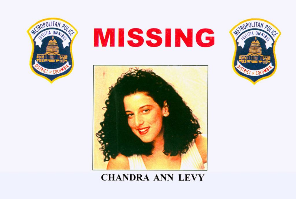 Washington Police Department shows the missing poster of Chandra Ann Levy of Modesto Calif