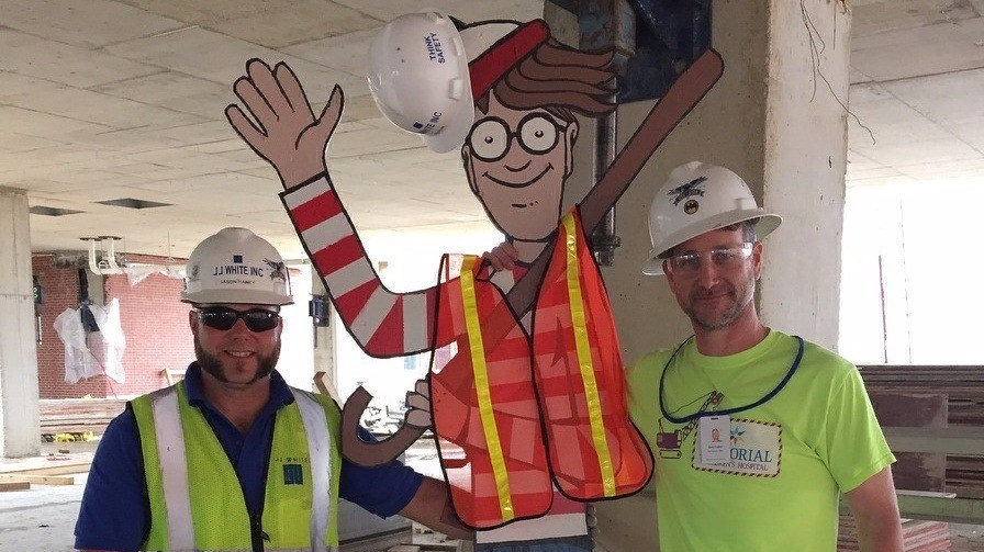 Construction Work Hides Waldo On Site For Kids In Hospital Next Door