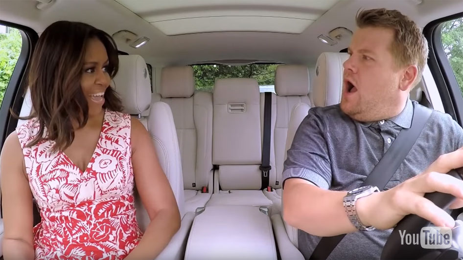 Michelle Obama Rocks Out on James Corden's 'Carpool Karaoke'