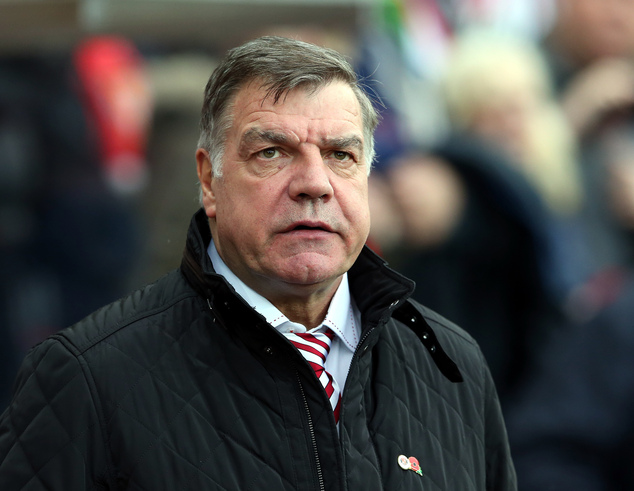 Sunderland's manager Sam Allardyce awaits the start of their English Premier League soccer match between Su