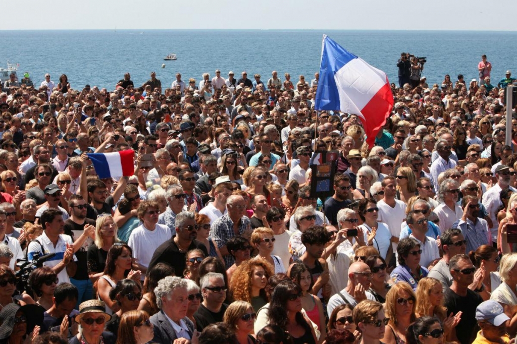 Crowds gather in Nice France