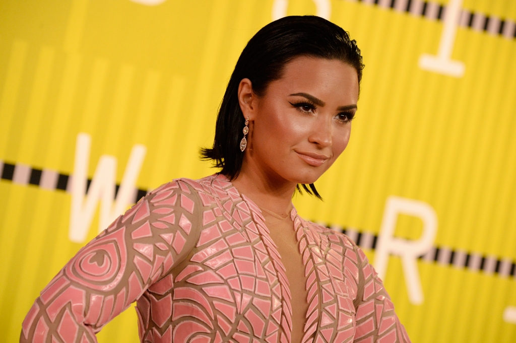 LOS ANGELES CA- AUGUST 30 Demi Lovato attends the 2015 MTV Video Music Awards at Microsoft Theater