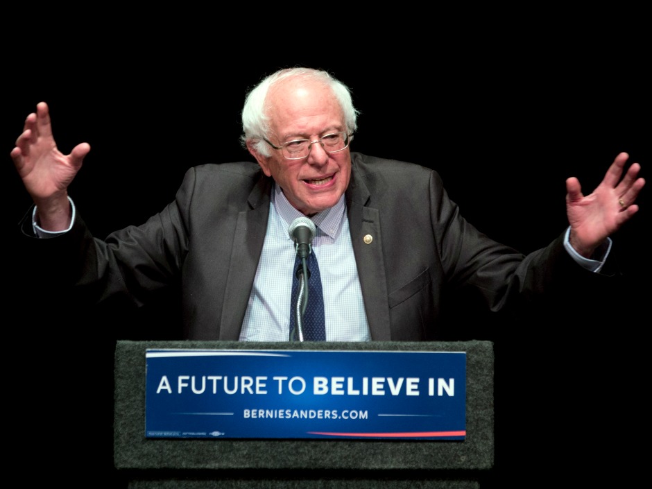 Democratic presidential candidate Sen. Bernie Sanders I-Vt. delivers his'Where We Go From Here speech Friday