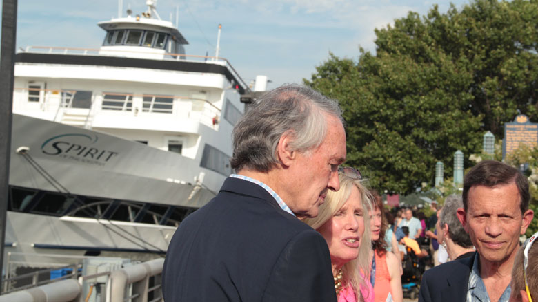 Senator Edward Markey and former Treasurer Steven Grossman remarked on the resignation of Democratic National Committee Chairwoman Rep. Debbie Wasserman Shultz a day before the Democratic National Convention gets underway