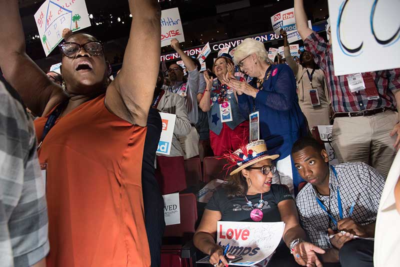 Protesters hit the streets for hot day of marches before DNC