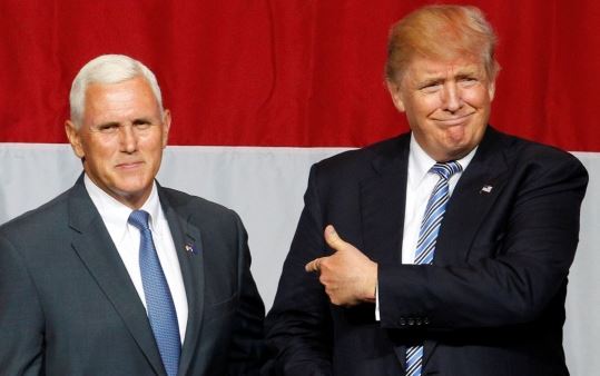 Damon Winter  The New York Times		
	Donald J. Trump at a rally on Tuesday in Westfield Ind. with the state’s governor Mike Pence