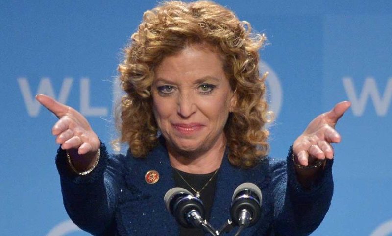 Debbie Wasserman Schultz ready for the knife