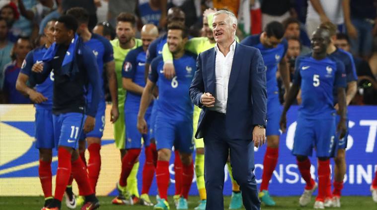 France vs Germany Germany vs France France Didier Deschamps Deschamps France coach coach Deschamps France coach Deschamps Euro 2016 Euro 2016 semi-final Football