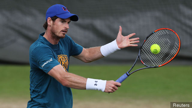 Great Britain's Andy Murray during practice