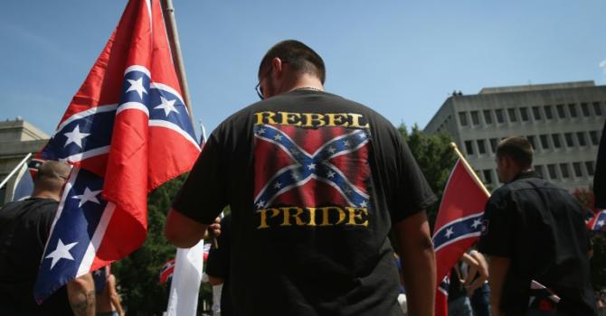 Members of the Ku Klux Klan protest in Columbia South Carolina