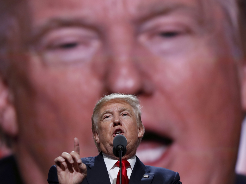 Donald Trump accepts the nomination on the final night of the Republican National Convention.			Carolyn Kaster  AP