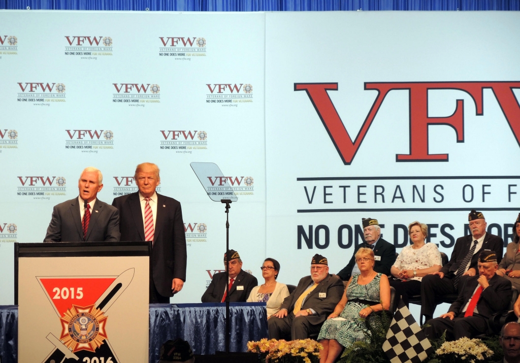 Donald Trump addressed the annual VFW Convention on Tuesday