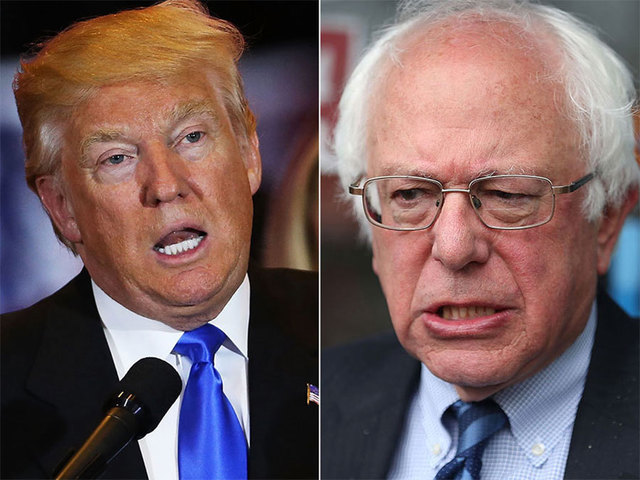 Donald Trump and Bernie Sanders