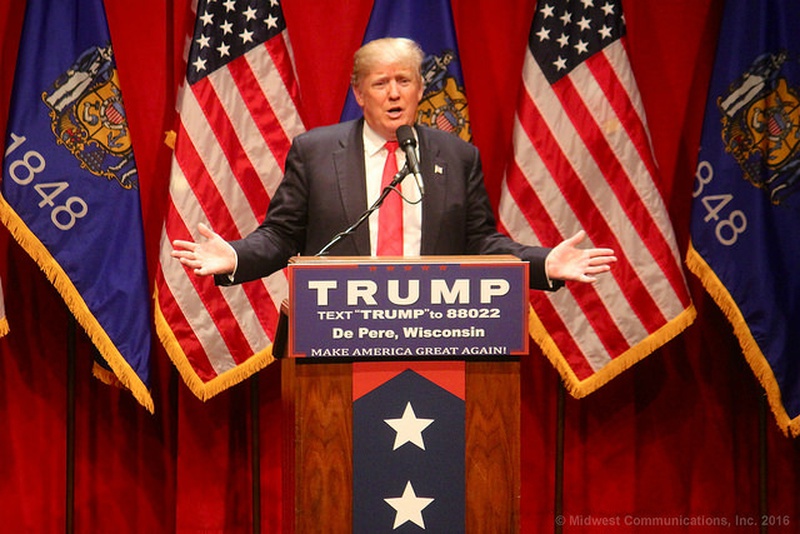 Donald Trump campaigning in Wisconsin