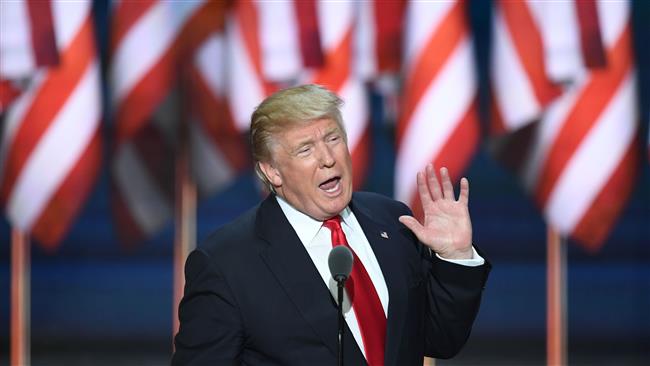 US Republican presidential candidate Donald Trump speaks on the last day of the Republican National Convention