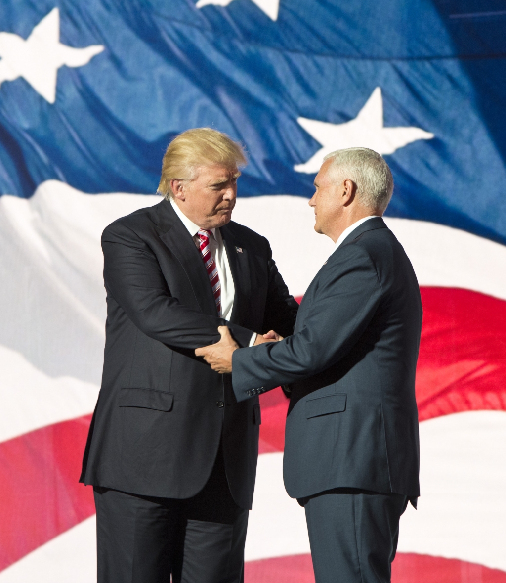 Donald Trump and Mike Pence at the 2016 Republican National Convention