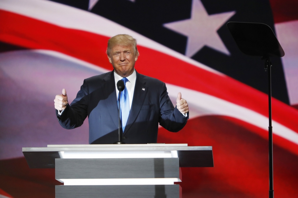 Donald Trump speaks at the Republican National Convention