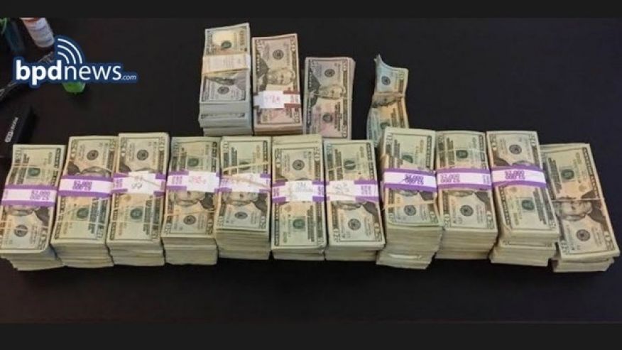 This image shows part of a $187,000 inheritance that was returned by a Boston taxi driver to an unidentified passenger over the weekend