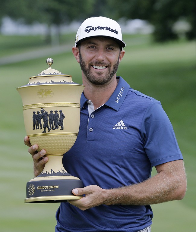 Dustin Johnson rallies at Firestone for 2nd straight win