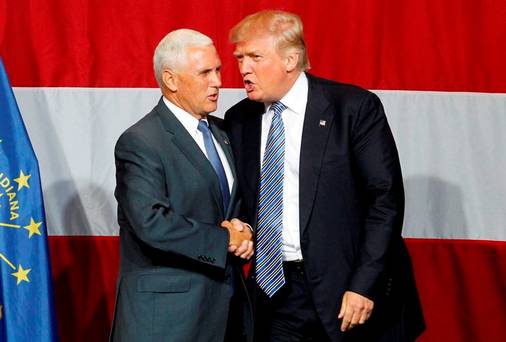 EGO US presidential candidate Donald Trump with his vice-presidential pick Mike Pence. REUTERS  John Sommers II