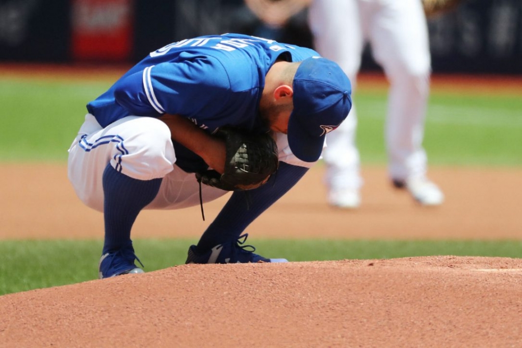 Blue Jays right-hander Marco Estrada underwent an MRI on his sore back Sunday to determine the issues that are severe enough to possibly keep him from his next start