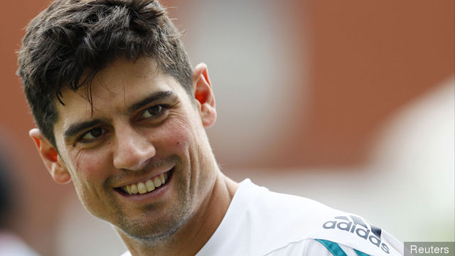 England's Alastair Cook during nets