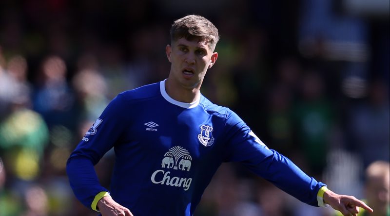 LIVERPOOL ENGLAND- MAY 15 John Stones of Everton in action during the Barclays Premier League match between Everton and Norwich City at Goodison Park