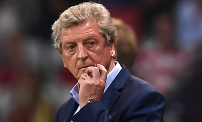 England's coach Roy Hodgson reacts during Euro 2016 round of 16 football match between England and Iceland at the Allianz Riviera stadium in Nice