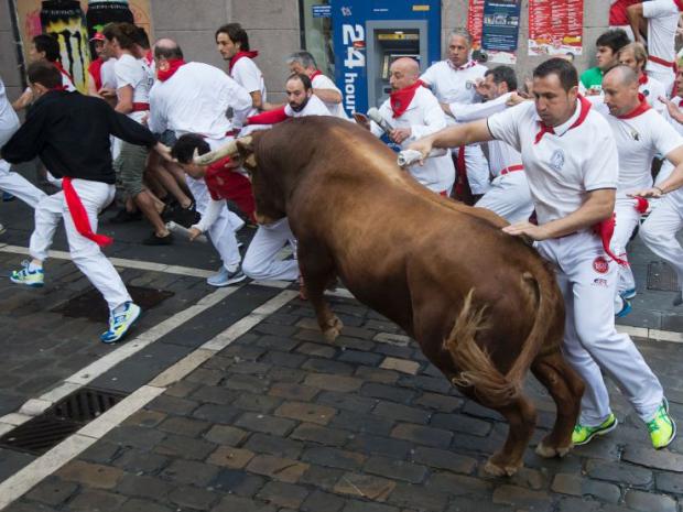 Running of the bulls: Five hurt, five arrested as Spain's famed festival kicks off in Pamplona