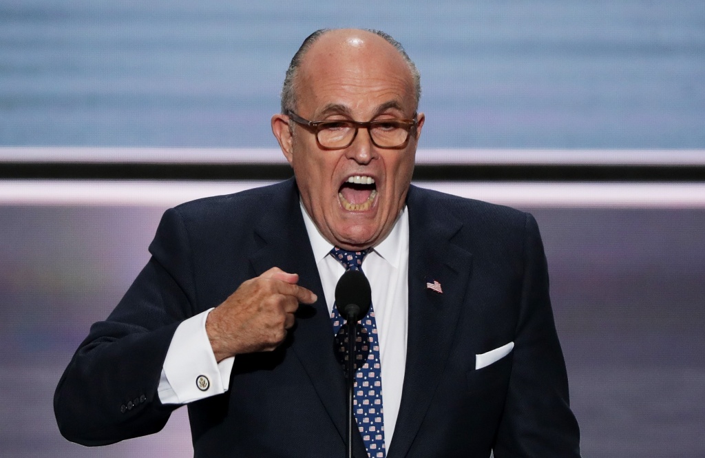 Former New York City Mayor Rudy Giuliani at the Republican National Convention