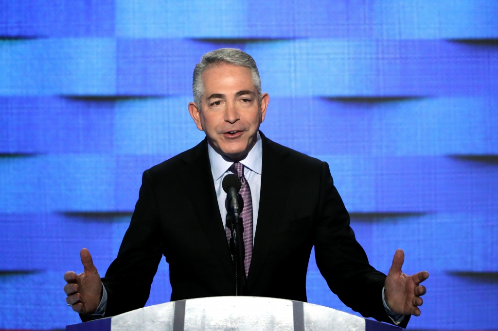 Former Reagan Administration official Doug Elmets delivers remarks on the fourth day of the Democratic National Convention at the Wells Fargo Center