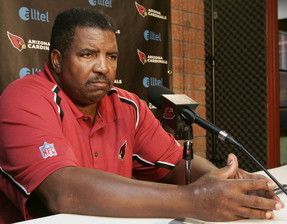 Arizona Cardinals head coach Dennis Green talks to the media in Tempe Ariz. Green a trailblazing coach who led a Vikings renaissance in the 1990s and also coached the Arizona Cardinals has died. He was 67. Greenâ€™s family posted a message on the