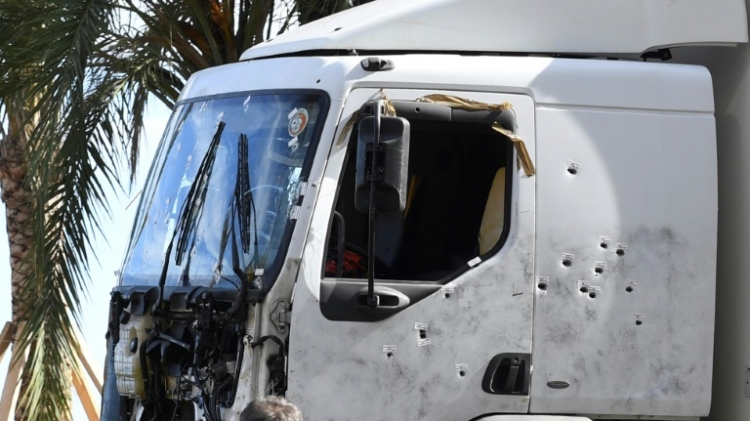 The truck used to carry out the Bastille Day attack in Nice that killed 84