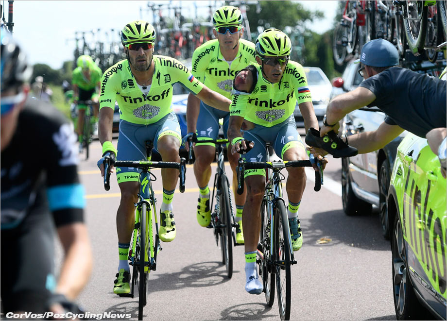 Tour de France: Chris Froome 'punches fan' as Team Sky rider collects yellow jersey at stage eight