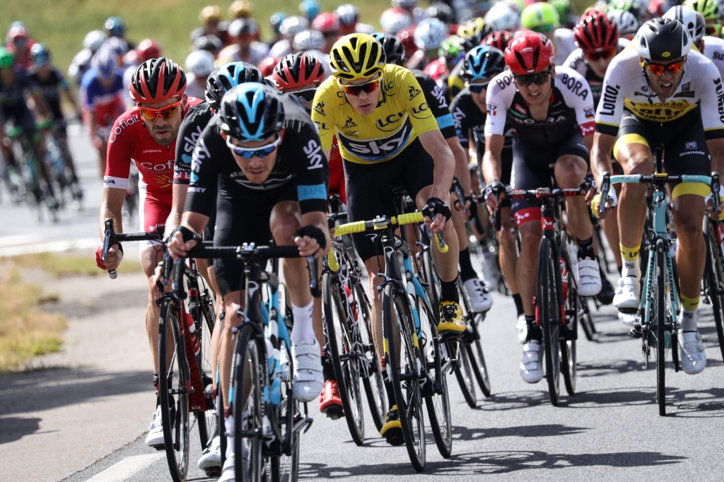 Froome in yellow extended his lead over Quintana by 12 seconds yesterdayKENZO TRIBOUILLARD  Getty Images