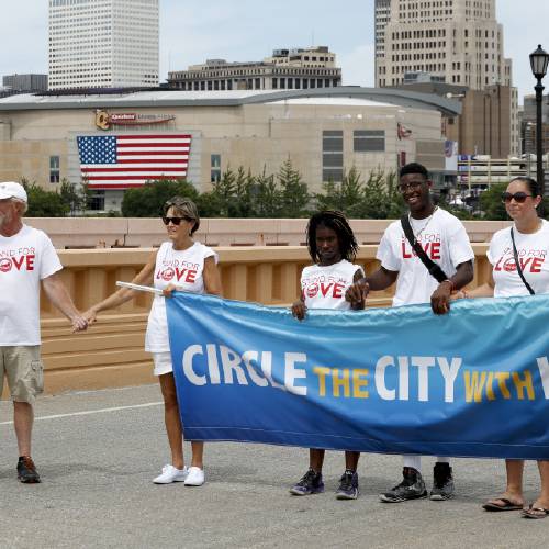 Cleveland ahead of the Republican National Convention that starts Monday