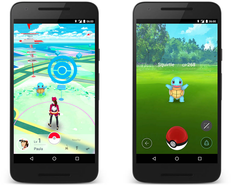 Gameplay screenshot of Pokemon Go