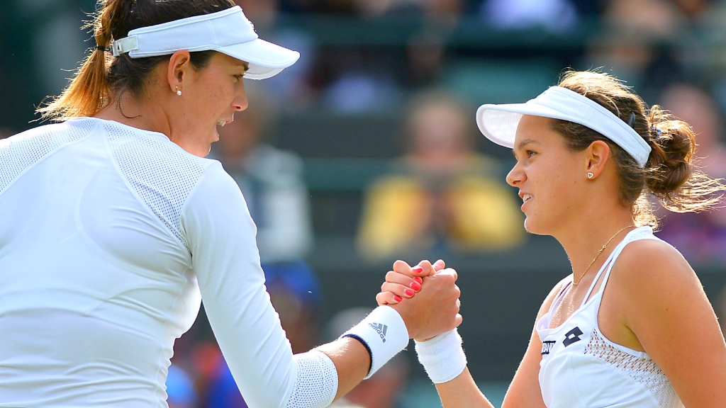 Garbine Muguruza and Jana Cepelova