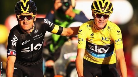 Geraint Thomas and Chris Froome