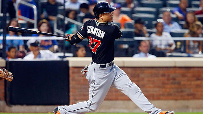 Getty Images Giancarlo Stanton hit a HR in four straight at-bats