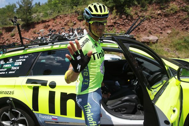 Alberto Contador abandons the race during stage nine of the 2016 Le Tour de France