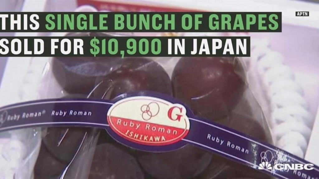 Bunch of grapes sells for $10,900