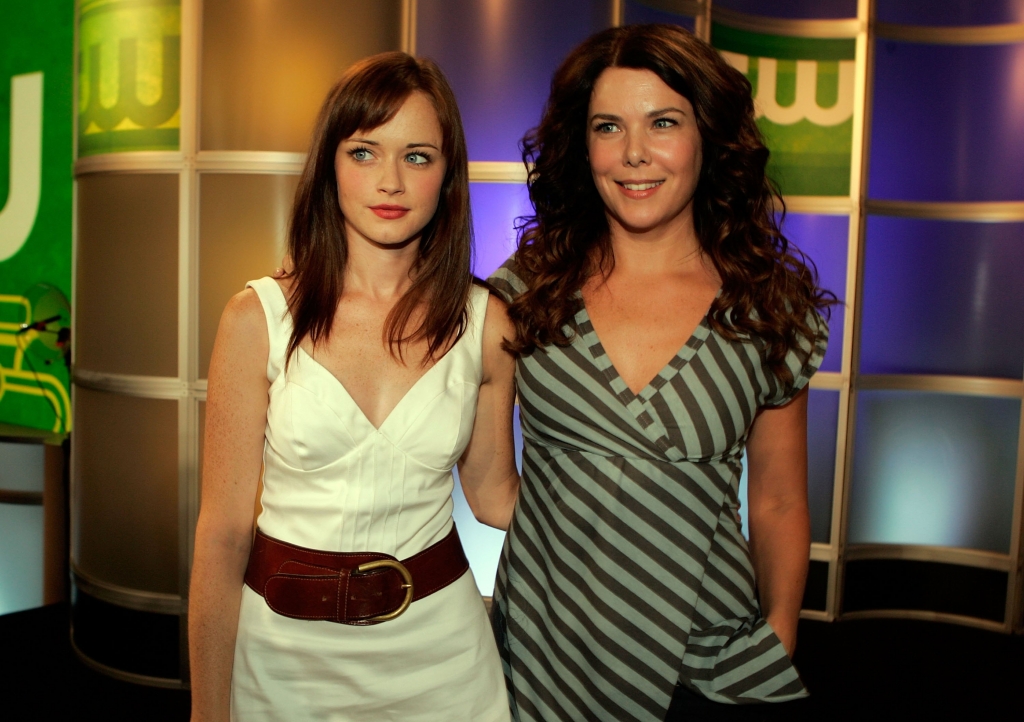 PASADENA CA- JULY 17 Actresses Alexis Bledel and Lauren Graham from the series'Gilmore Girls attend the 2006 Summer Television Critics Association Press Tour for the The CW Network at the Ritz Carlton Huntington Hotel