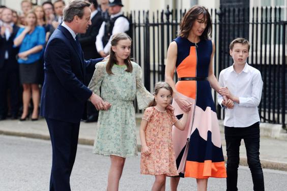 Goodbye David Cameron's daughter Florence centre is flanked by her family