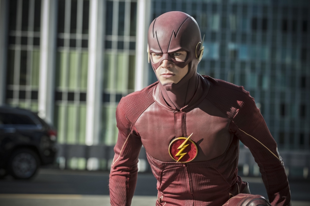 The Flash's Grant Gustin says there's no rivalry between him and Ezra Miller