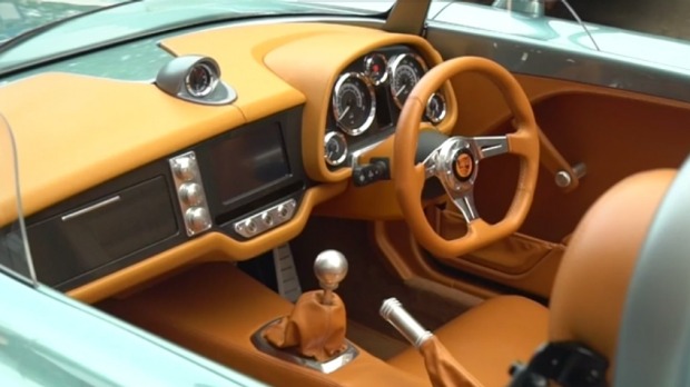 Handcrafted leather combined with modern technology inside the Bristol Bullet