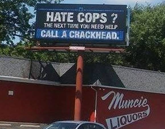 After Baton Rouge Shooting, 'Hate Cops?' Billboard In Muncie, Indiana Draws Controversy