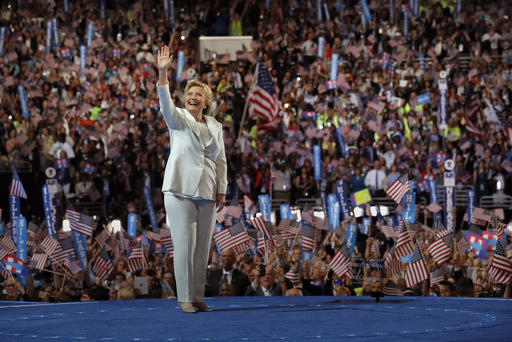 Hillary Clinton and Tim Kaine at a rally at Northern Virginia Community College in Annandale earlier this month