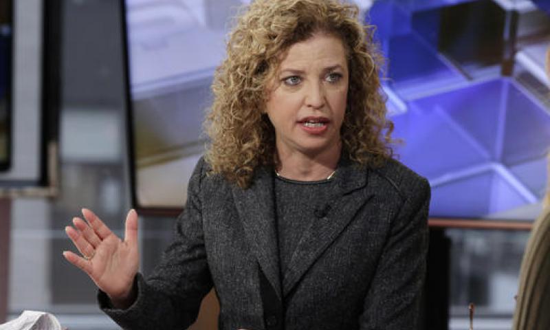 Democratic National Committee Chair Rep Debbie Wasserman Schultz D-Fla. is interviewed in New York. Two'sophisticated adversaries linked to Russian intelligence services broke into the DNC's computer netwo